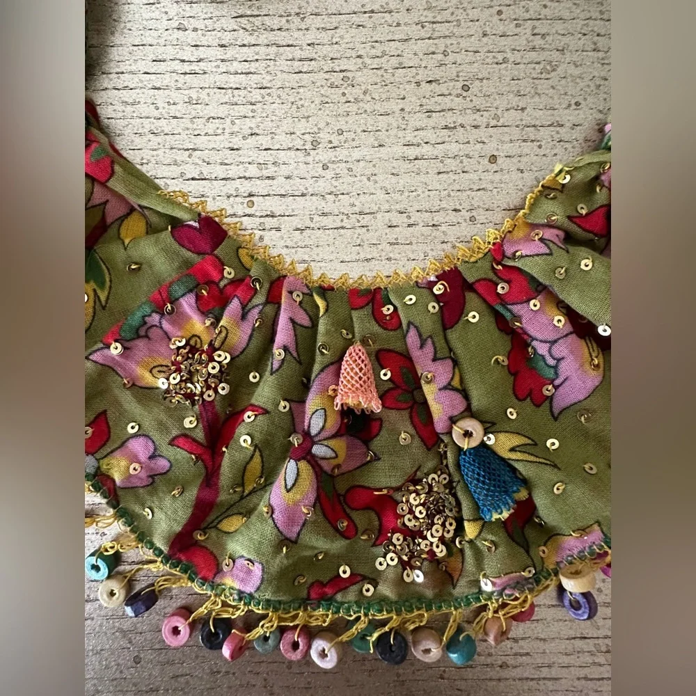 🛍️SALE🛍️ Handcrafted Boho Style Bib Collar One of a Kind Statement Necklace - Picture 7 of 10